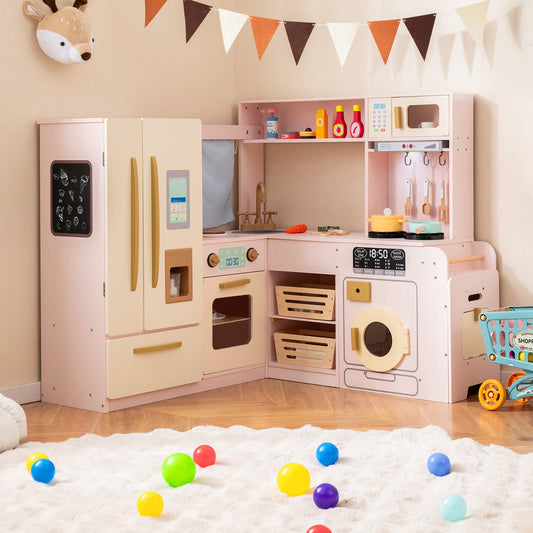 Corner Play Kitchen with Lights and Sounds for Ages 3+
