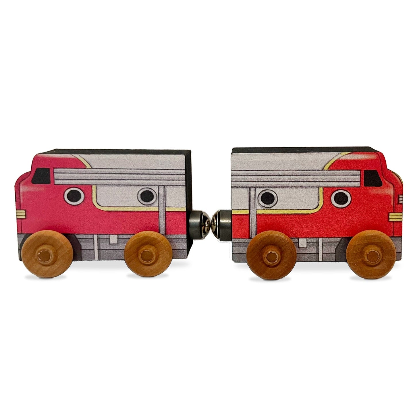 Magnetic Personalized Letter Train with Organic Cotton Bag