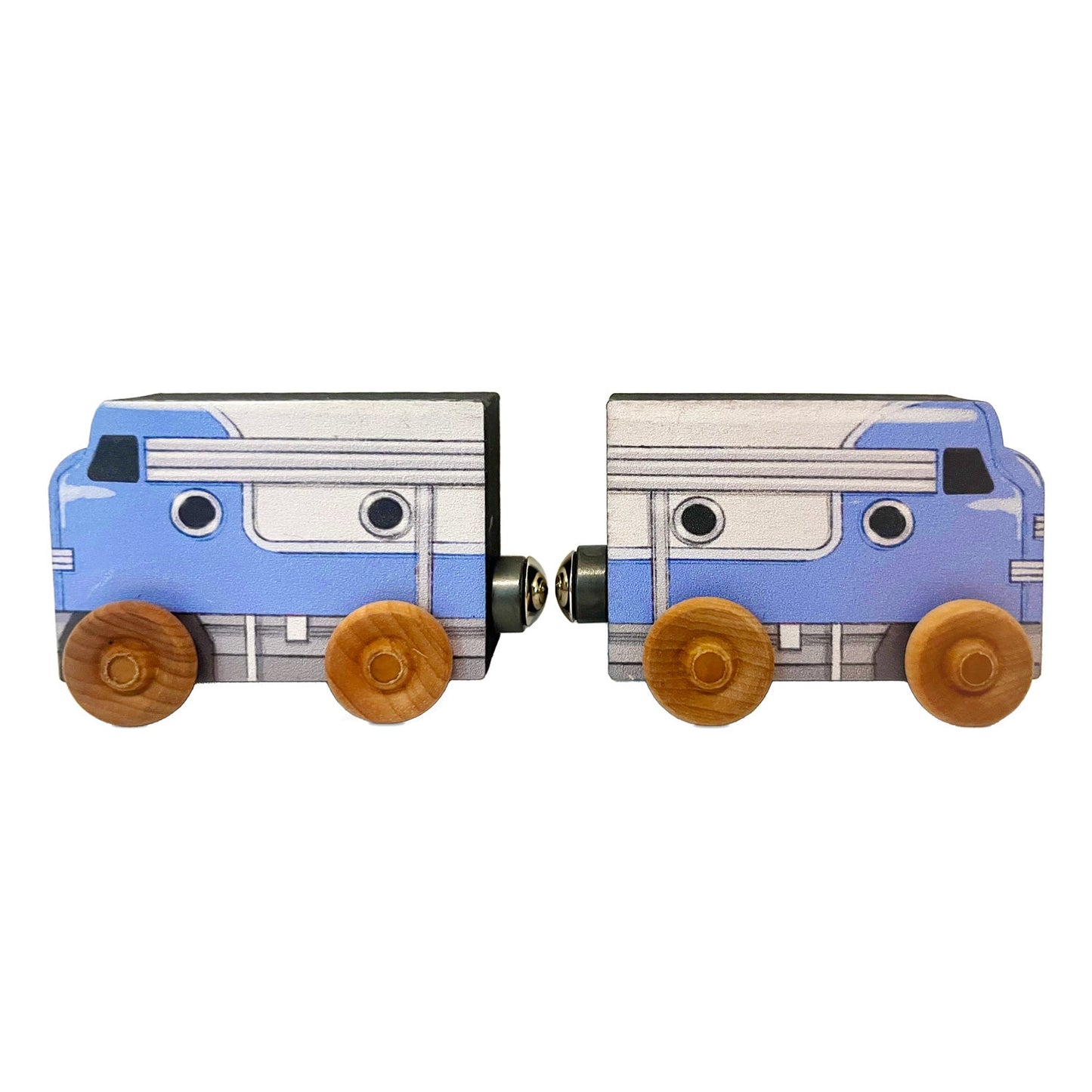 Magnetic Personalized Letter Train with Organic Cotton Bag