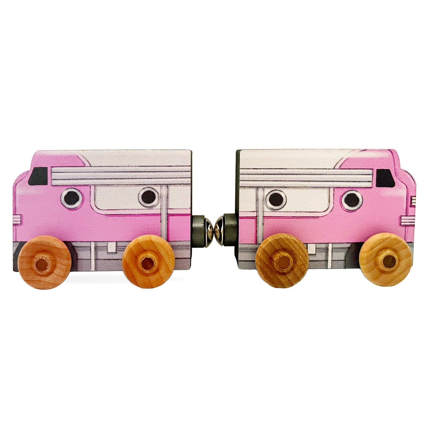 Magnetic Personalized Letter Train with Organic Cotton Bag