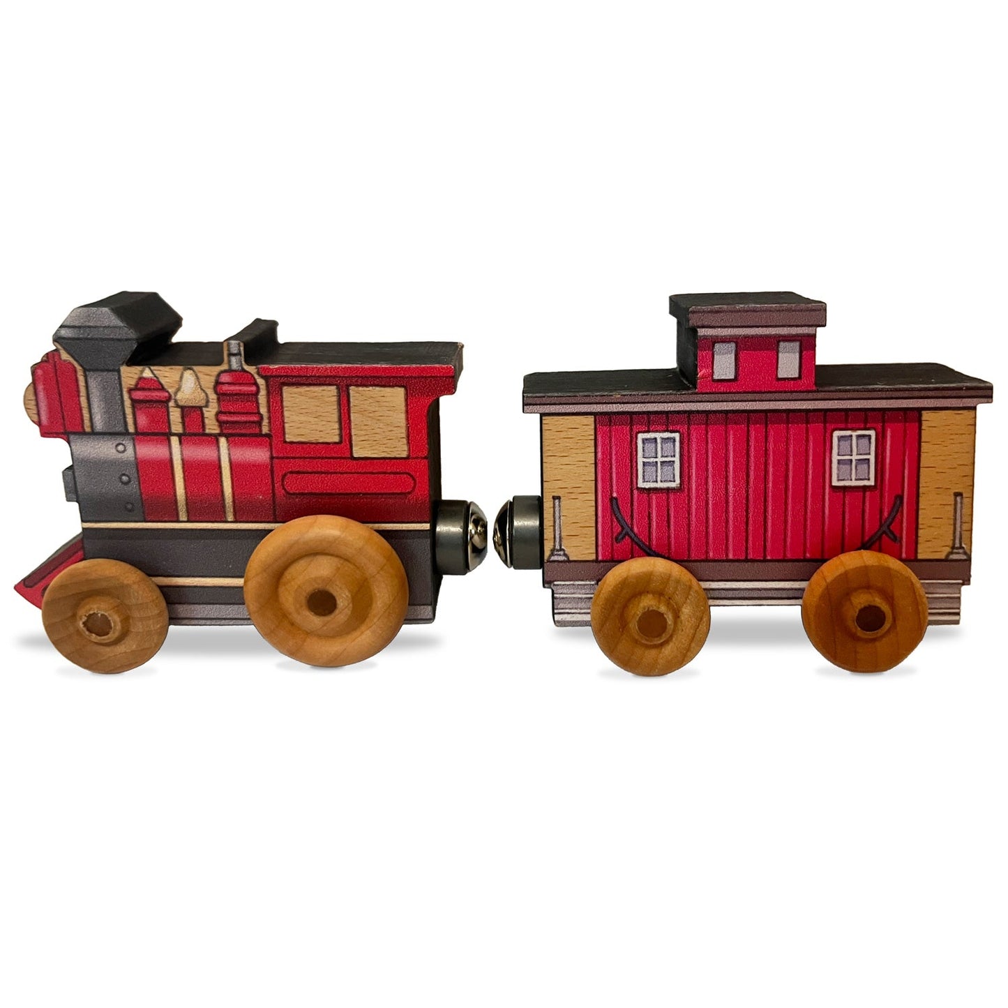 Magnetic Personalized Letter Train with Organic Cotton Bag