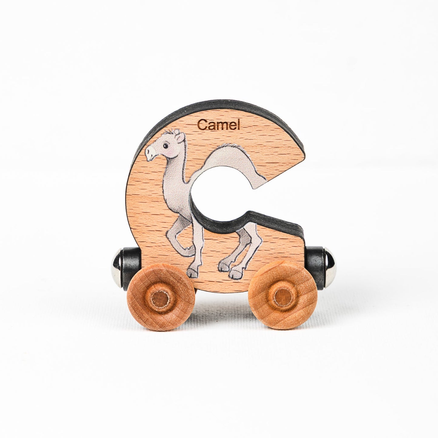 Magnetic Personalized Letter Train with Organic Cotton Bag
