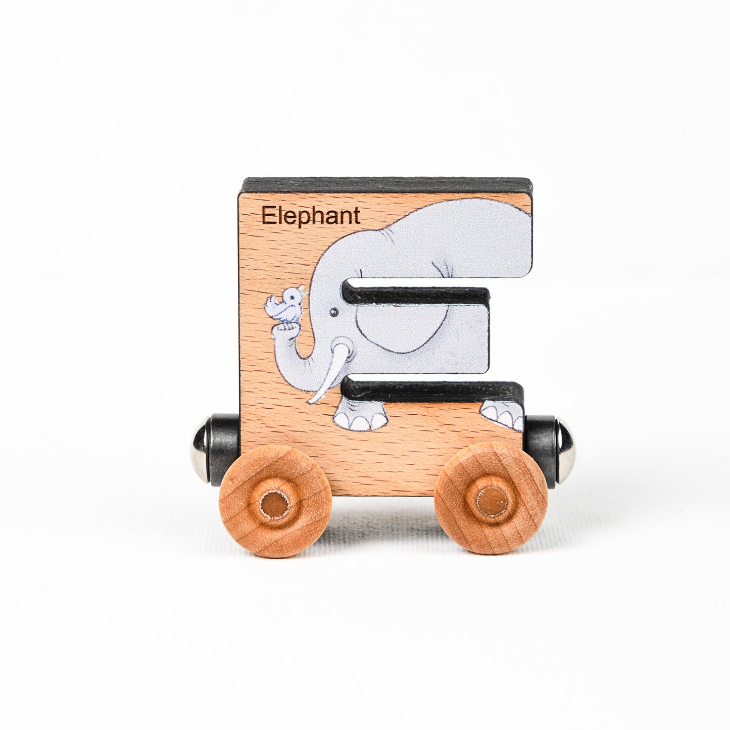 Magnetic Personalized Letter Train with Organic Cotton Bag