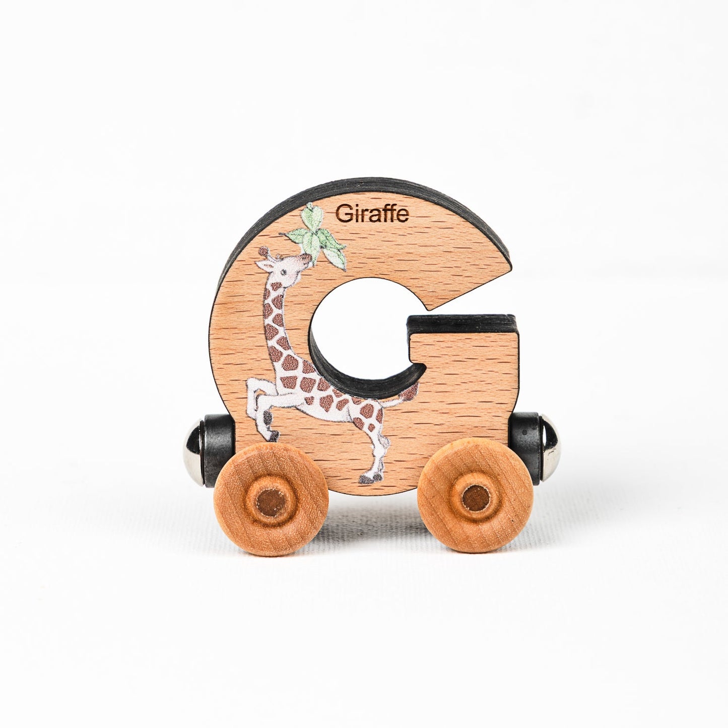 Magnetic Personalized Letter Train with Organic Cotton Bag