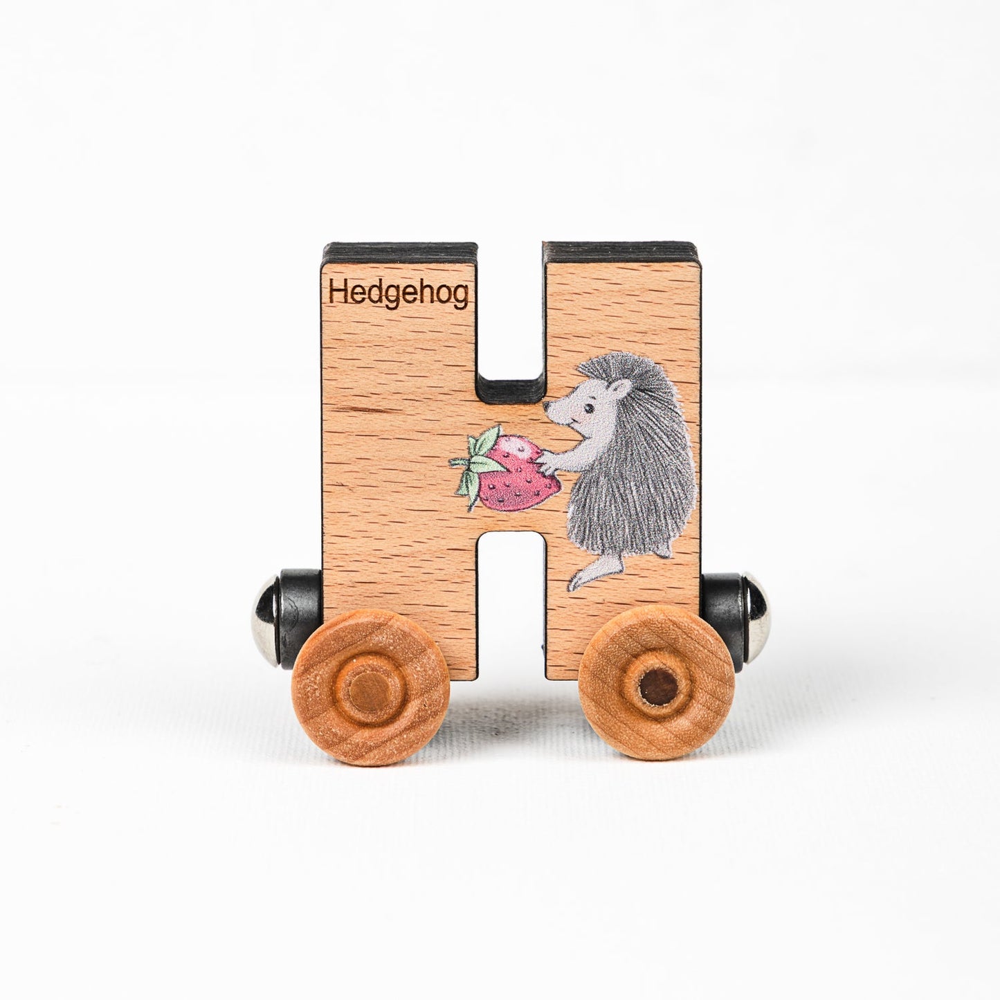 Magnetic Personalized Letter Train with Organic Cotton Bag