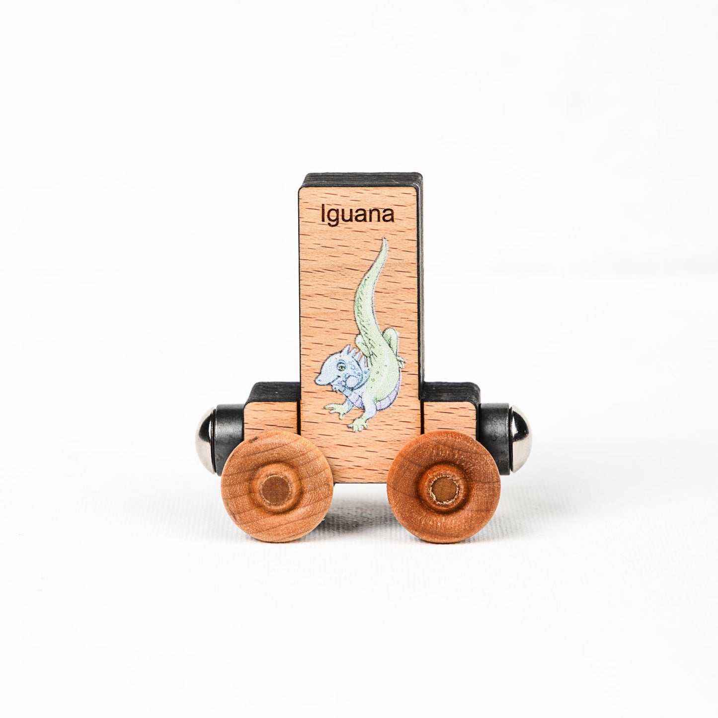 Magnetic Personalized Letter Train with Organic Cotton Bag