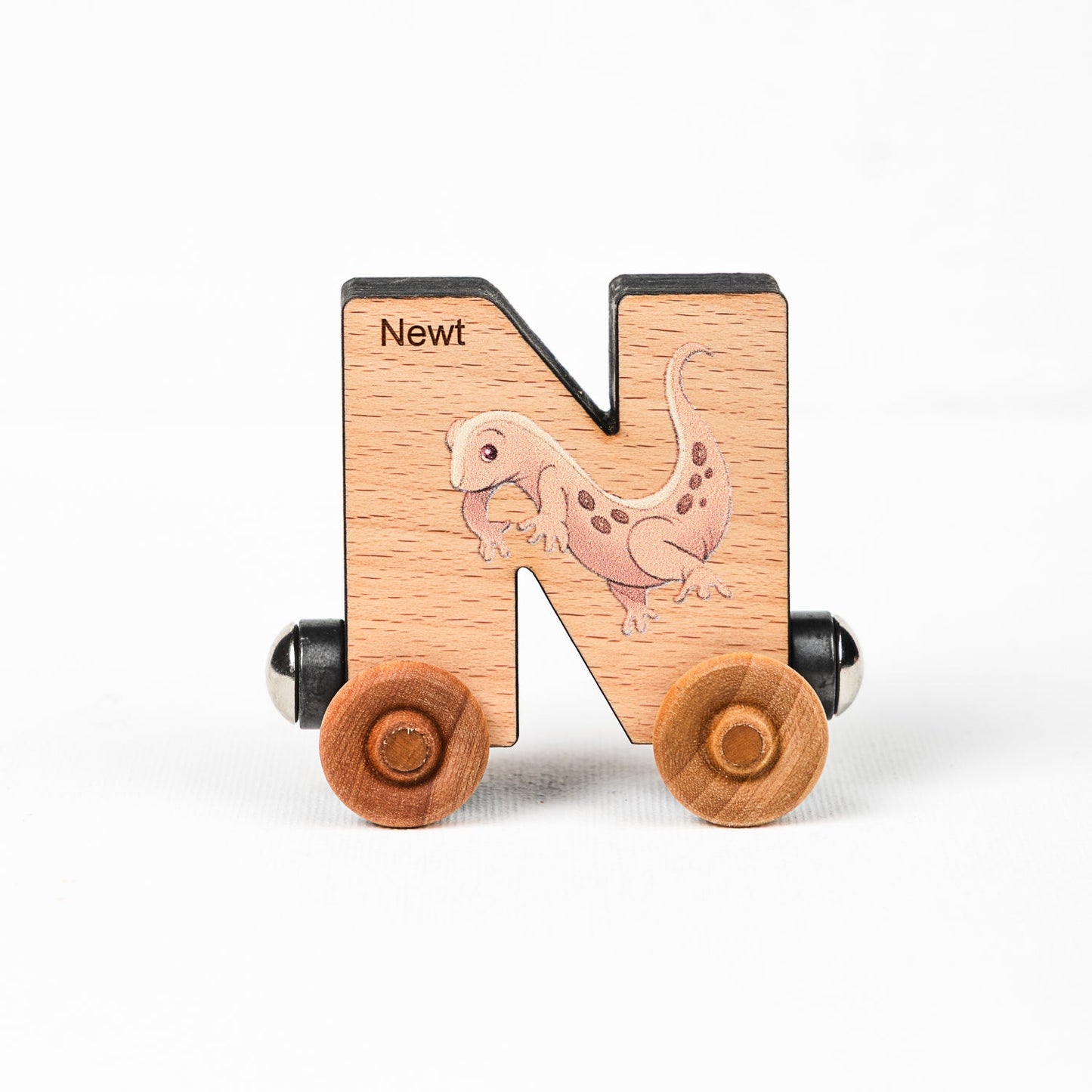 Magnetic Personalized Letter Train with Organic Cotton Bag