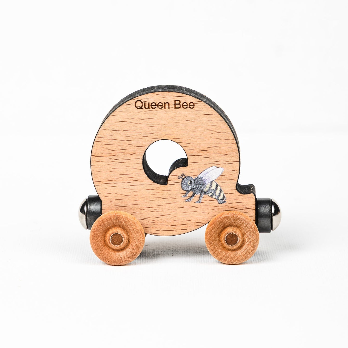 Magnetic Personalized Letter Train with Organic Cotton Bag