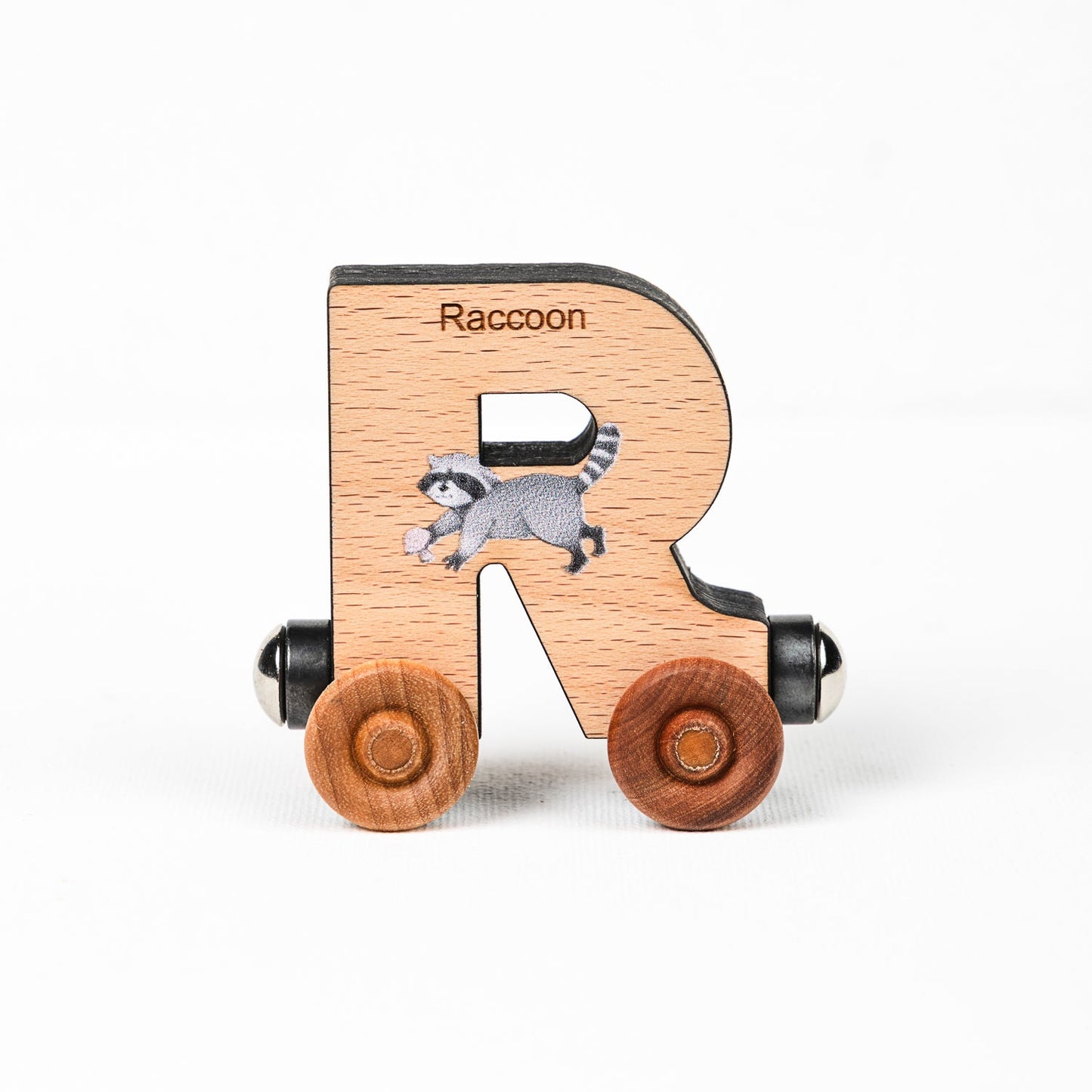 Magnetic Personalized Letter Train with Organic Cotton Bag