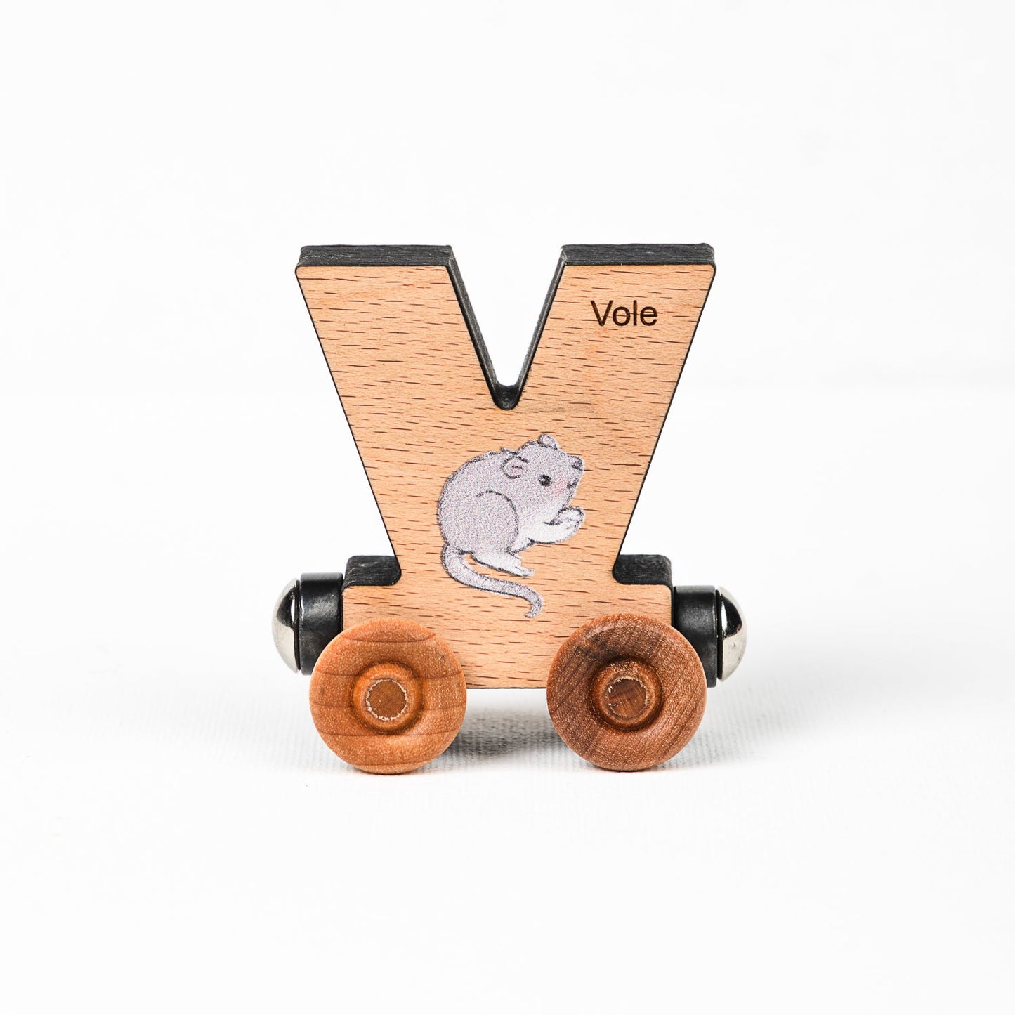 Magnetic Personalized Letter Train with Organic Cotton Bag