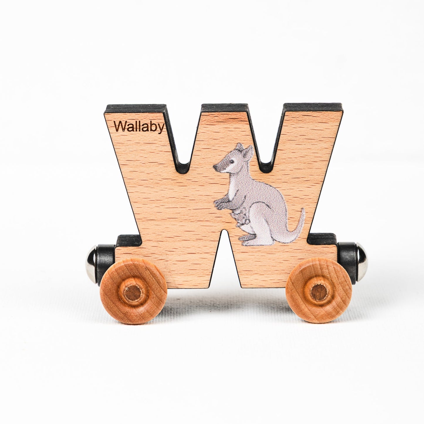Magnetic Personalized Letter Train with Organic Cotton Bag