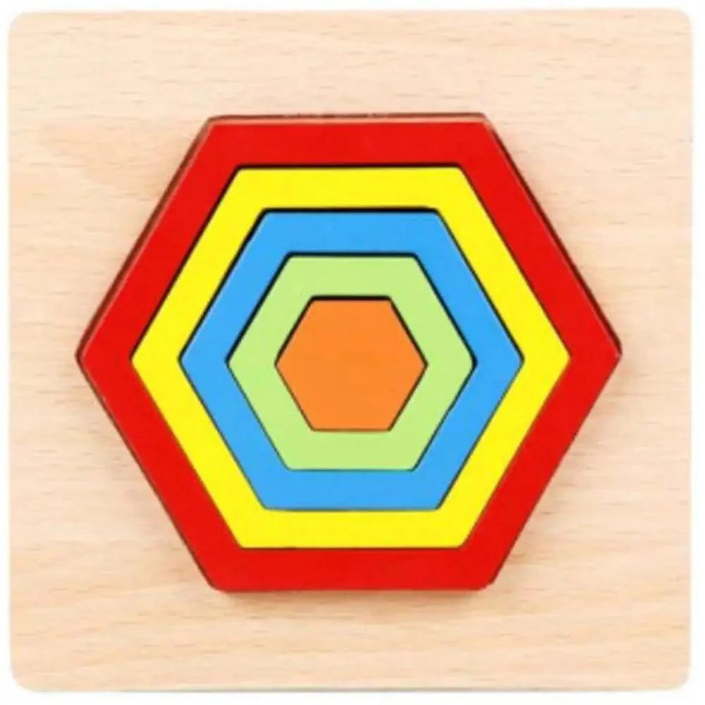 Montessori Cartoon Animal Educational Wooden Beaded Geometry  Digital Clock Puzzles Matching Clock Toy For Children